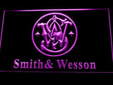 Smith Wesson Gun Firearms LED Neon Sign USB - Purple - TheLedHeroes