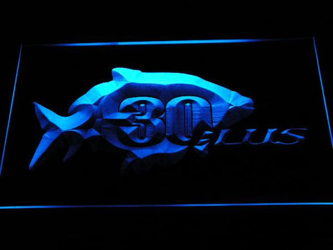 FREE 30 Plus Fishing Logo LED Sign - Blue - TheLedHeroes