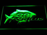 FREE 30 Plus Fishing Logo LED Sign - Green - TheLedHeroes