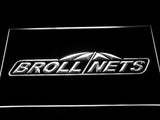 Brollnets Fishing Logo LED Neon Sign USB - White - TheLedHeroes