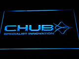 Chub Fishing Logo LED Neon Sign USB - Blue - TheLedHeroes