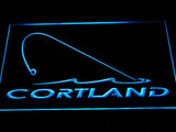 Cortland Fishing Logo LED Neon Sign USB - Blue - TheLedHeroes