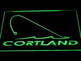 Cortland Fishing Logo LED Neon Sign USB - Green - TheLedHeroes