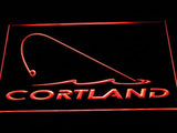 Cortland Fishing Logo LED Neon Sign USB - Red - TheLedHeroes