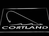 Cortland Fishing Logo LED Neon Sign Electrical - White - TheLedHeroes