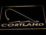Cortland Fishing Logo LED Neon Sign Electrical - Yellow - TheLedHeroes