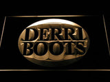 Derri Boots Fihsing Logo LED Neon Sign USB - Yellow - TheLedHeroes