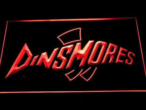 Dinsmores Fishing Logo LED Neon Sign Electrical - Red - TheLedHeroes