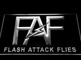 FAF Flash Attack Flies Fishing Logo LED Sign - White - TheLedHeroes