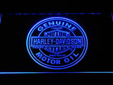 Harley Davidson Motor Oil LED Neon Sign USB - Blue - TheLedHeroes