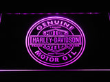Harley Davidson Motor Oil LED Neon Sign USB - Purple - TheLedHeroes