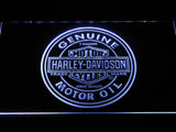 Harley Davidson Motor Oil LED Neon Sign USB - White - TheLedHeroes