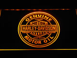 Harley Davidson Motor Oil LED Neon Sign Electrical - Yellow - TheLedHeroes