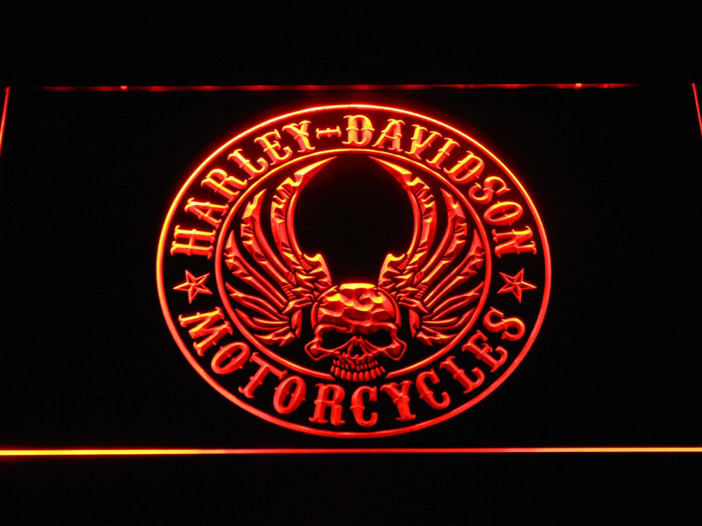 Harley Davidson 6 LED Neon Sign Electrical - Orange - TheLedHeroes