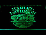 Harley Davidson a Timeless Tradition LED Neon Sign Electrical - Green - TheLedHeroes