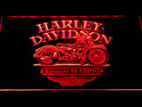 Harley Davidson a Timeless Tradition LED Neon Sign Electrical - Red - TheLedHeroes