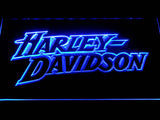 Harley Davidson 2 LED Neon Sign Electrical - Blue - TheLedHeroes