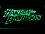 Harley Davidson 2 LED Neon Sign Electrical - Green - TheLedHeroes