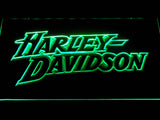 Harley Davidson 2 LED Sign - Green - TheLedHeroes