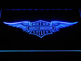 Harley Davidson 3 LED Neon Sign Electrical - Blue - TheLedHeroes