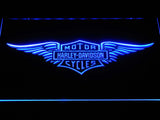 Harley Davidson 3 LED Sign - Blue - TheLedHeroes