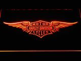 FREE Harley Davidson 3 LED Sign - Orange - TheLedHeroes
