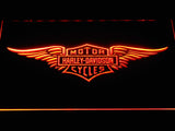 Harley Davidson 3 LED Neon Sign Electrical - Orange - TheLedHeroes