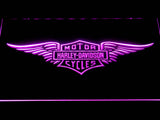 Harley Davidson 3 LED Neon Sign USB - Purple - TheLedHeroes