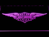 Harley Davidson 3 LED Sign - Purple - TheLedHeroes