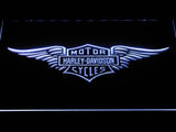 Harley Davidson 3 LED Neon Sign USB - White - TheLedHeroes