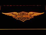 Harley Davidson 3 LED Neon Sign Electrical - Yellow - TheLedHeroes