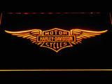 Harley Davidson 3 LED Sign - Yellow - TheLedHeroes