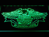 Harley Davidson An American Legend LED Sign - Green - TheLedHeroes