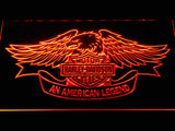 FREE Harley Davidson An American Legend LED Sign - Orange - TheLedHeroes