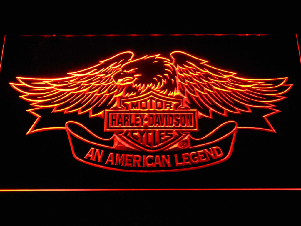 Harley Davidson An American Legend LED Neon Sign Electrical - Orange - TheLedHeroes