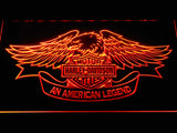 Harley Davidson An American Legend LED Neon Sign Electrical - Orange - TheLedHeroes