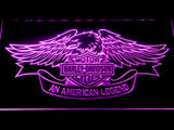 Harley Davidson An American Legend LED Neon Sign Electrical - Purple - TheLedHeroes