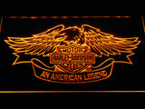 Harley Davidson An American Legend LED Neon Sign Electrical - Yellow - TheLedHeroes