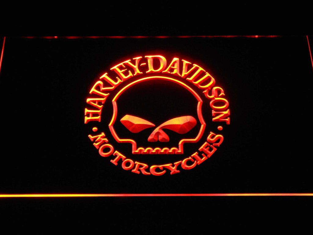Harley Davidson 4 LED Neon Sign Electrical - Orange - TheLedHeroes