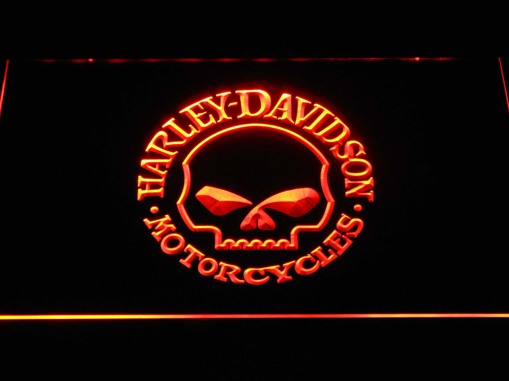 FREE Harley Davidson 4 LED Sign - Orange - TheLedHeroes