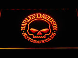 Harley Davidson 4 LED Sign - Orange - TheLedHeroes