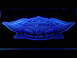 FREE Harley Davidson Queen of the Road LED Sign - Blue - TheLedHeroes