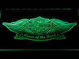Harley Davidson Queen of the Road LED Neon Sign Electrical - Green - TheLedHeroes