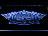 Harley Davidson Queen of the Road LED Neon Sign USB - White - TheLedHeroes
