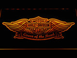 Harley Davidson Queen of the Road LED Neon Sign USB - Yellow - TheLedHeroes