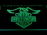 Harley Davidson 5 LED Neon Sign USB - Green - TheLedHeroes