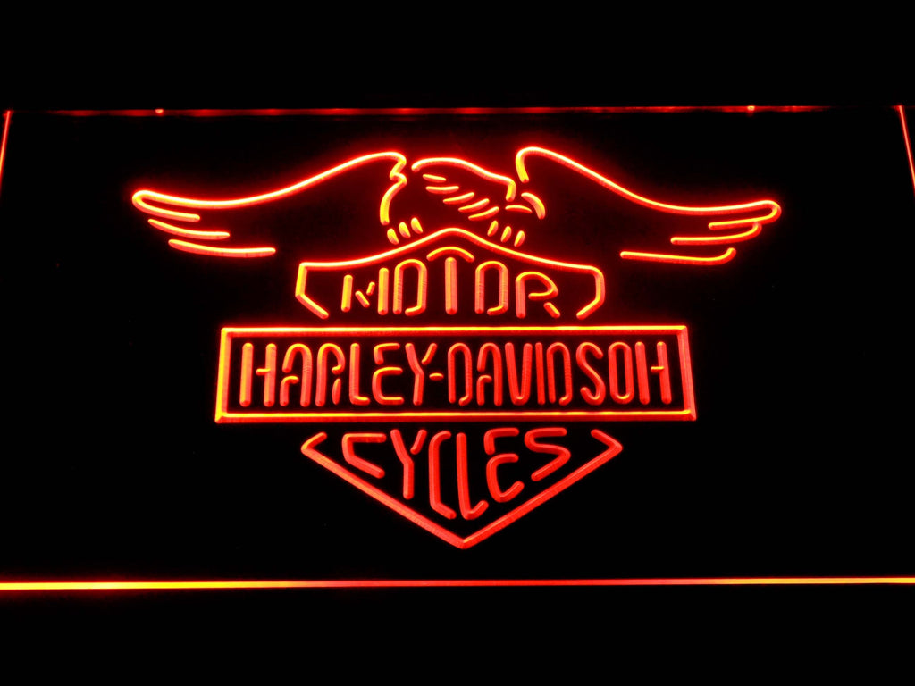 Harley Davidson 5 LED Neon Sign USB - Orange - TheLedHeroes