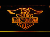 Harley Davidson 5 LED Neon Sign USB - Yellow - TheLedHeroes