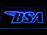 BSA Motorcycles (3) LED Neon Sign USB - Blue - TheLedHeroes