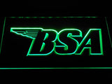 BSA Motorcycles (3) LED Neon Sign USB - Green - TheLedHeroes